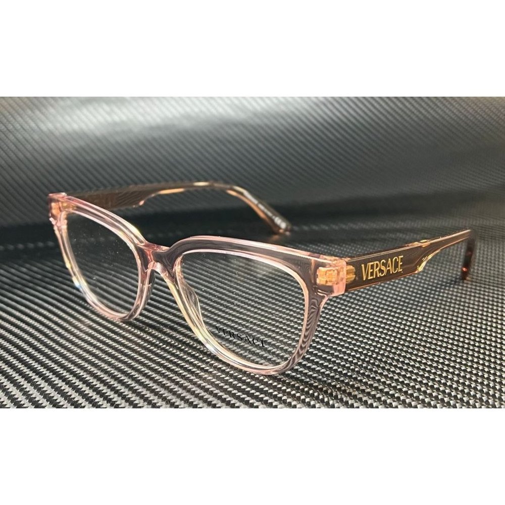 Versace Transparent Pink 52mm Eyeglasses